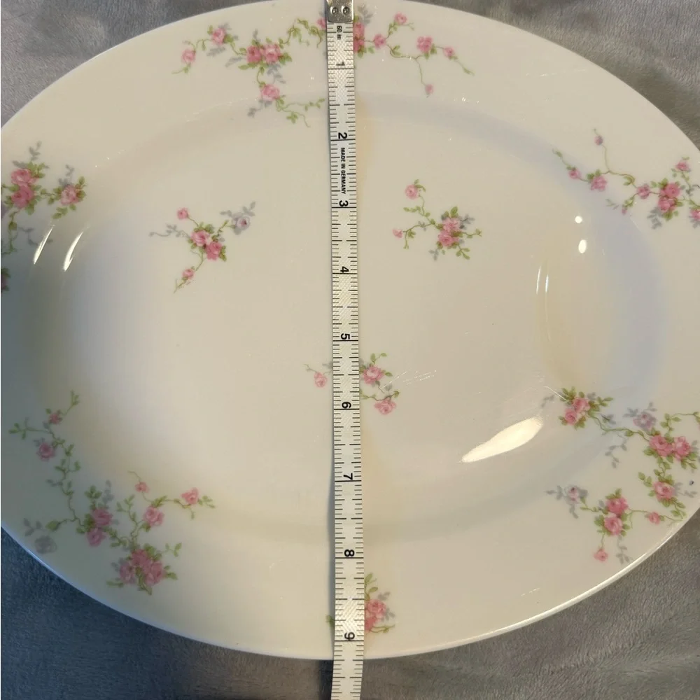 Theodore Haviland New York Serving PLATTER‎ Oval Large Pink Floral Spray Shabby
